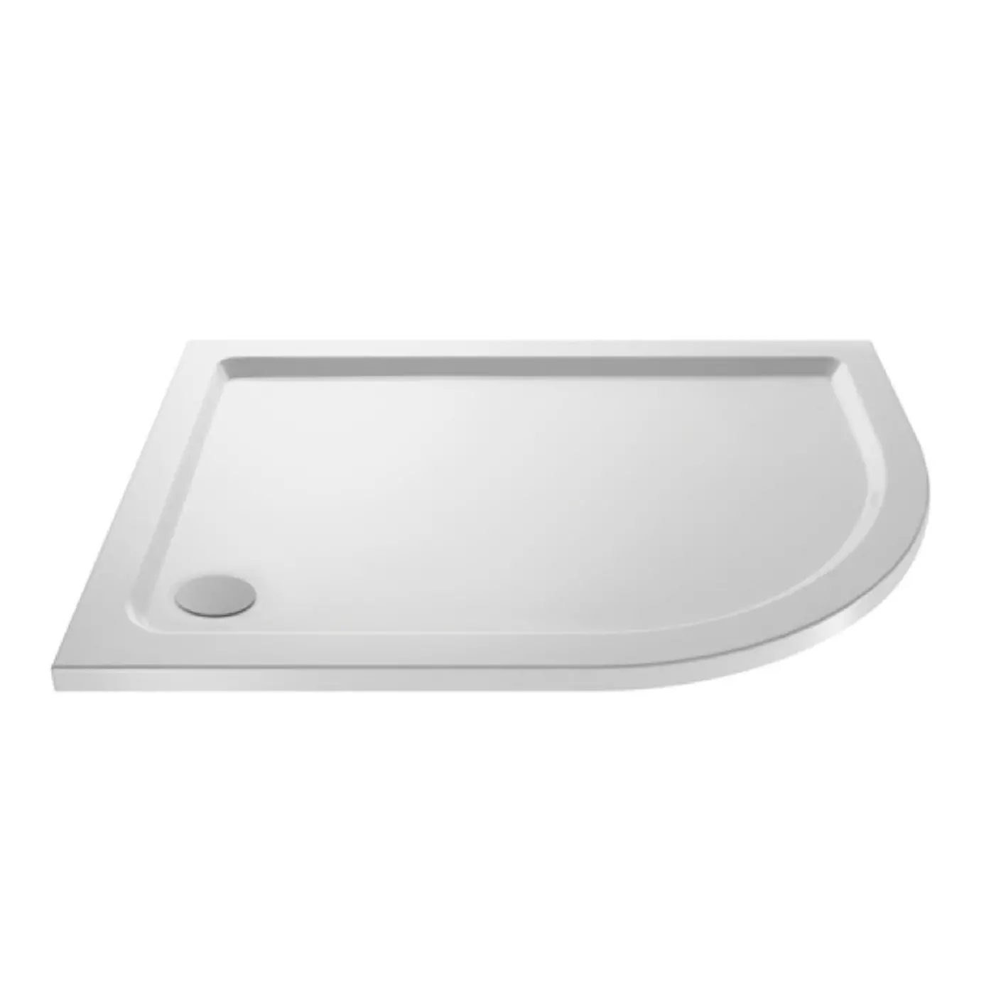 Right Hand OFF SET Quadrant White Shower Trays (1000 x 900mm)