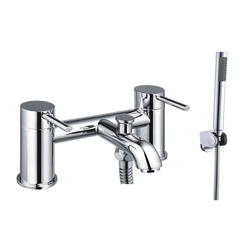 Marino Dual Lever H Type Deck Mounted Bath Shower Mixer With Kit