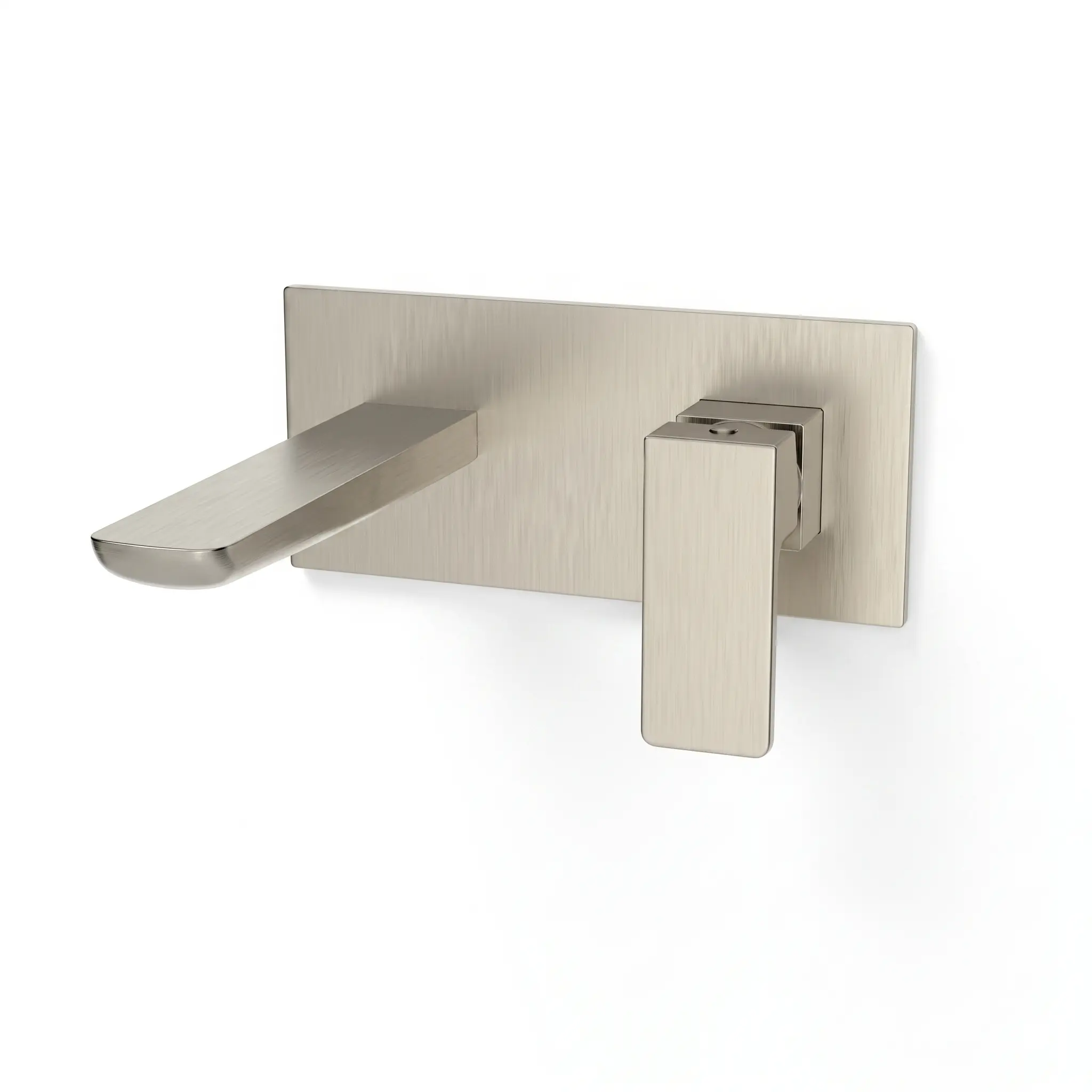 Kolt Brushed Nickel Wall Mounted Basin Mixer Tap