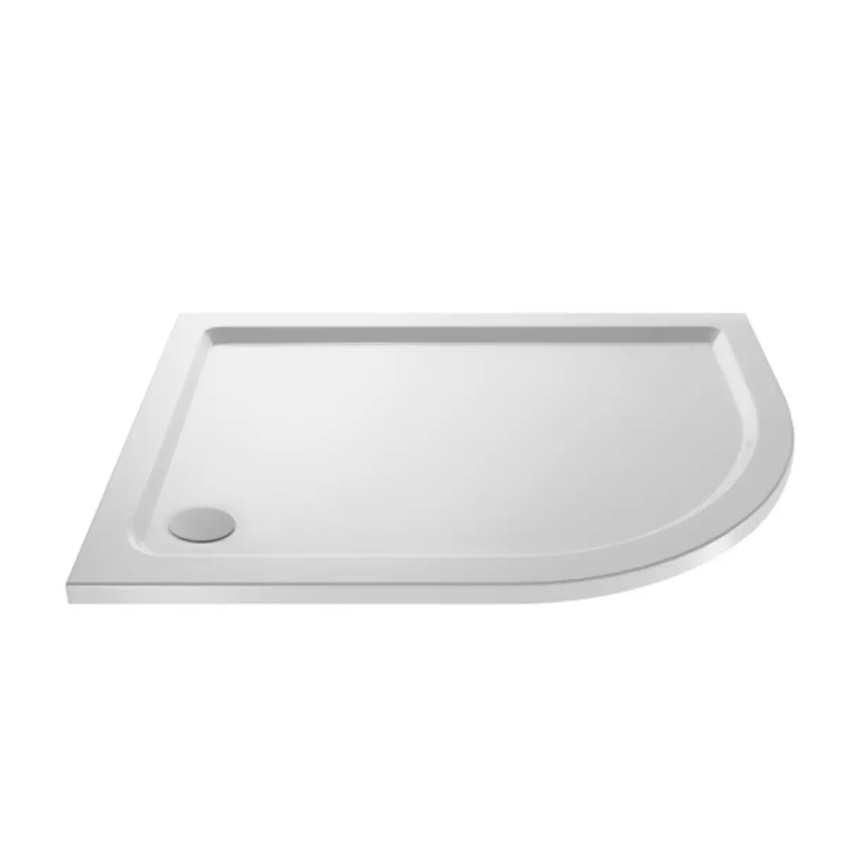 Right Hand OFF SET Quadrant White Shower Trays (900 x 800mm)