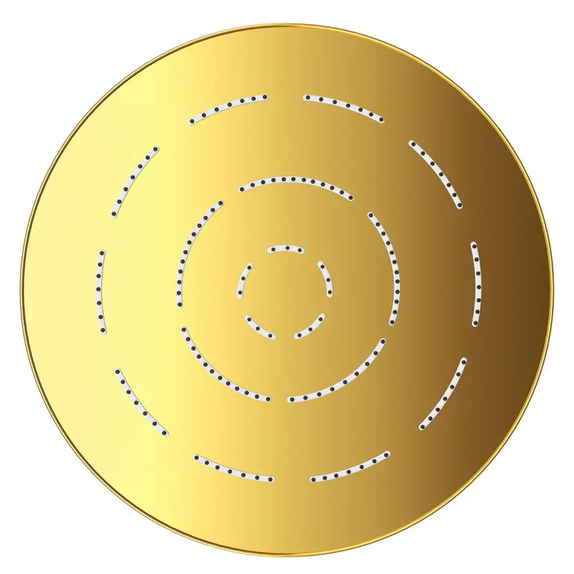 Jaquar Gold Bright PVD Maze Overhead Shower 200mm Round Single Flow