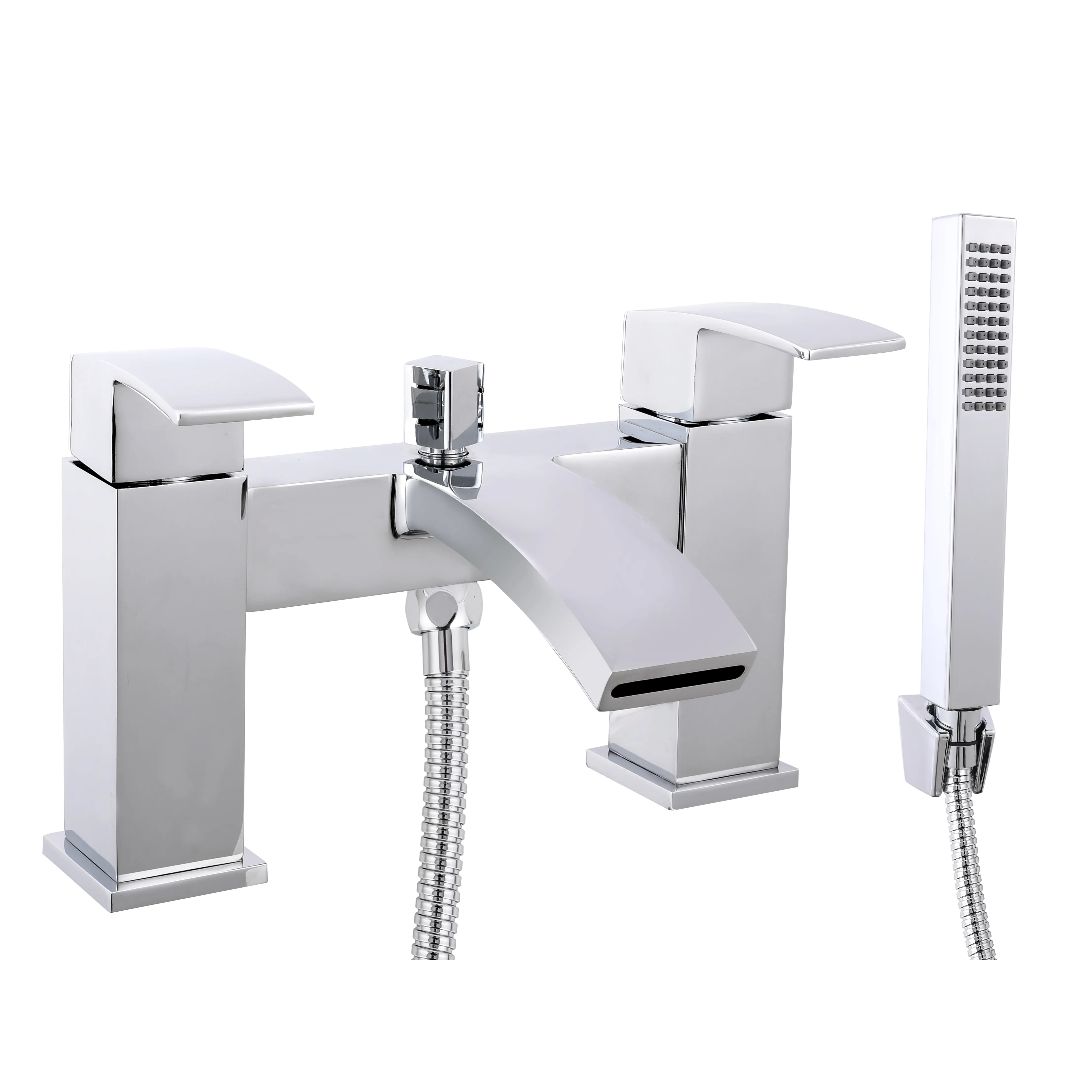 Avon Dual Lever H Type Deck Mounted Bath Shower Mixer With Kit