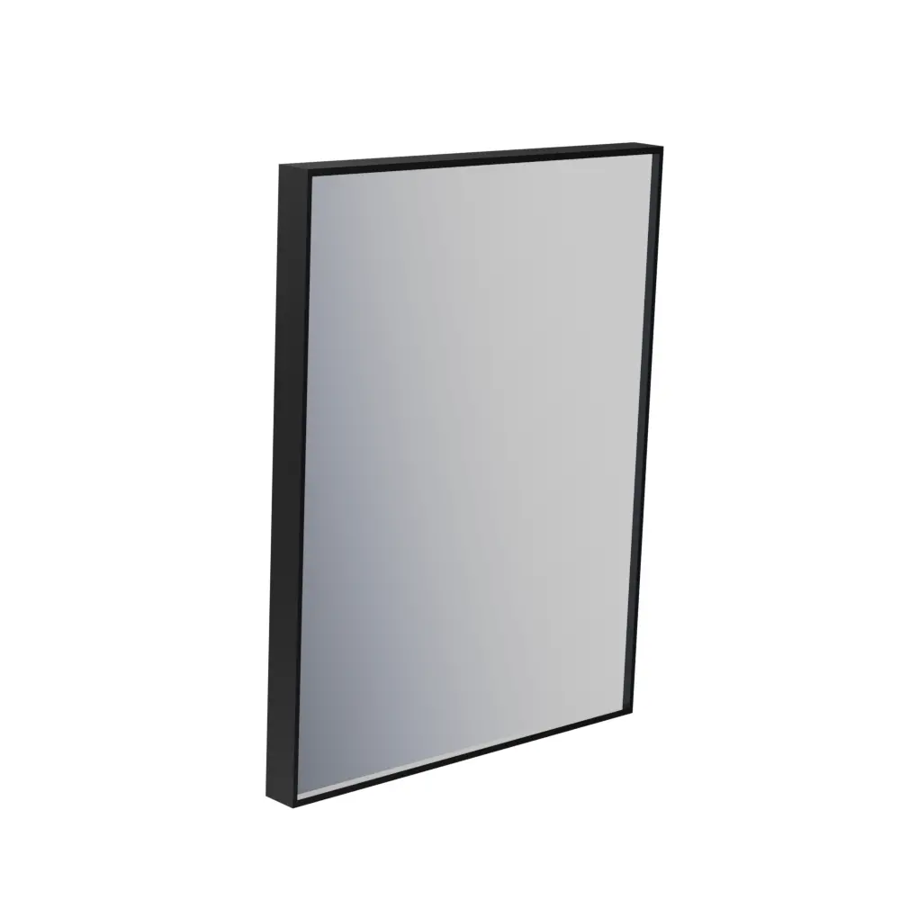 Frame Matt Black Bathroom Mirror 500x700mm