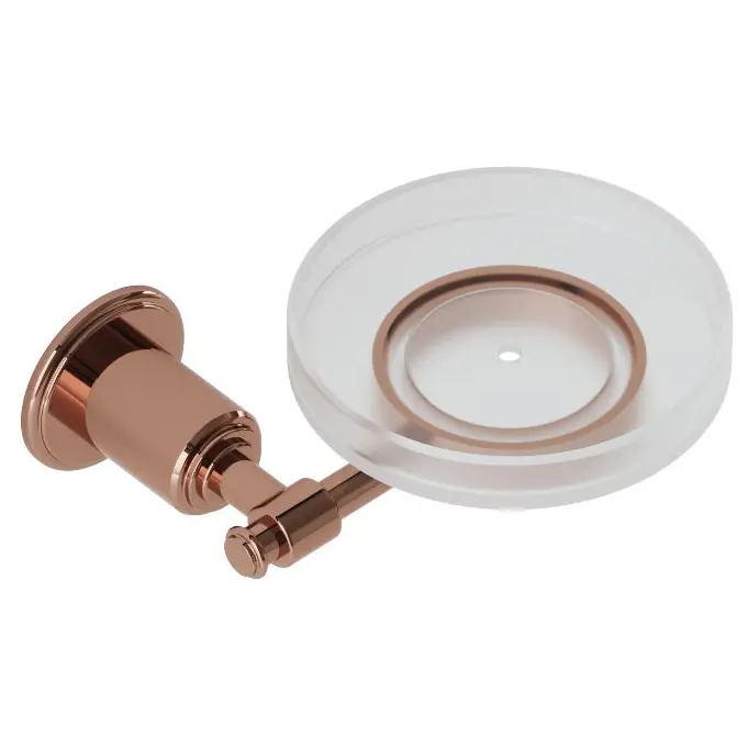 Artize Blush Gold PVD VIC Soap Dish Holder (frosted glass)
