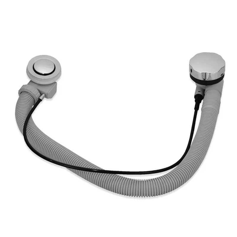 Drain pipe 80cm With Overflow Chrome