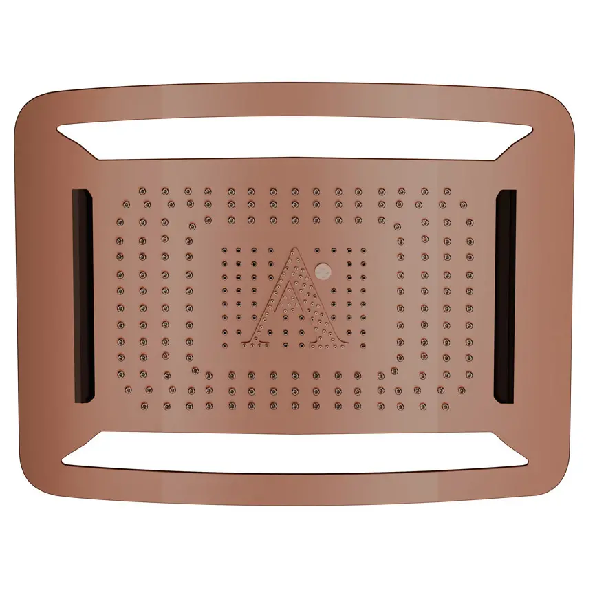 Artize Blush Gold PVD Rainjoy 600X472mm AISI 304 stainless steel with RGB LED lights remote control