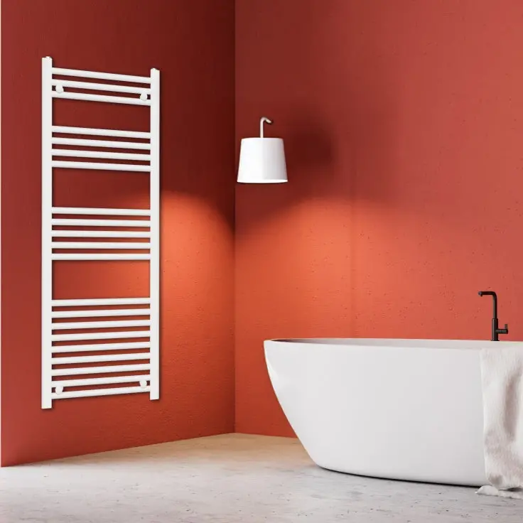 White Lyon Single Modern Vertical Towel Radiator 650mm x 400mm