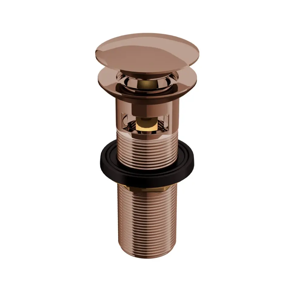 Jaquar Allied Click Clack Basin Slotted Waste with 130mm Height Blush Gold PVD