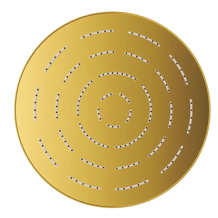 Jaquar Gold Bright PVD Maze Overhead Shower 300mm Round Single Flow