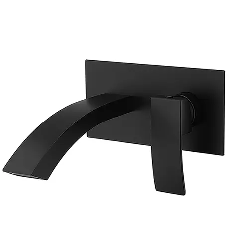 Fiuto Black Nero Wall Mounted Basin Mixer Tap
