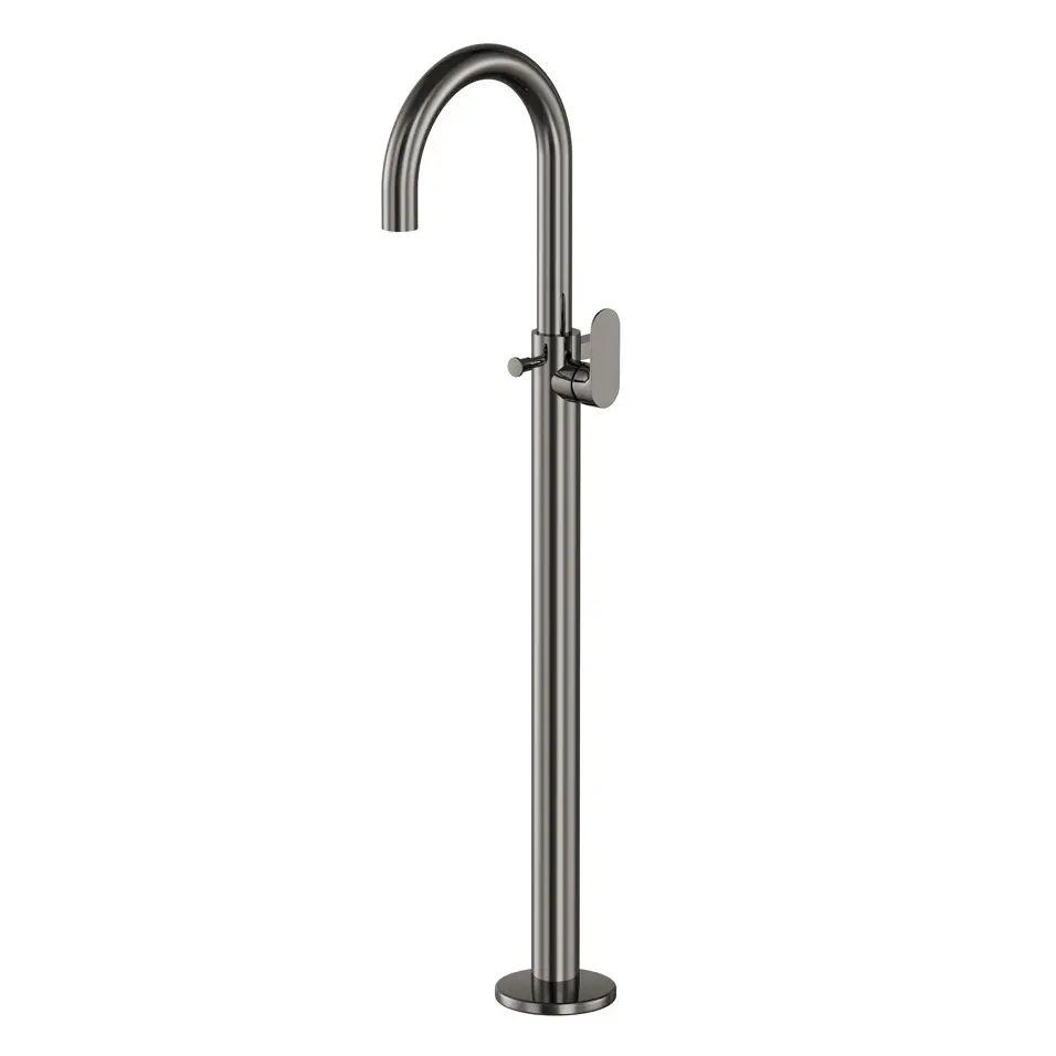 Jaquar Opal Black Chrome Prime Floor-Mounted Single Lever Bath Mixer