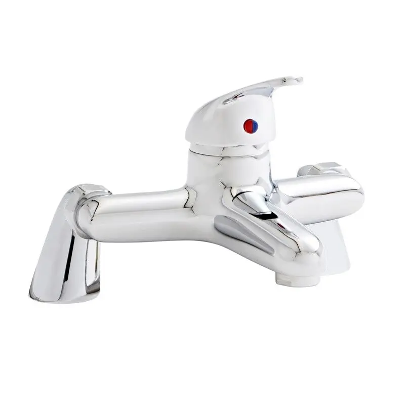 G4K Chrome Bath Filler Taps With Click Waste