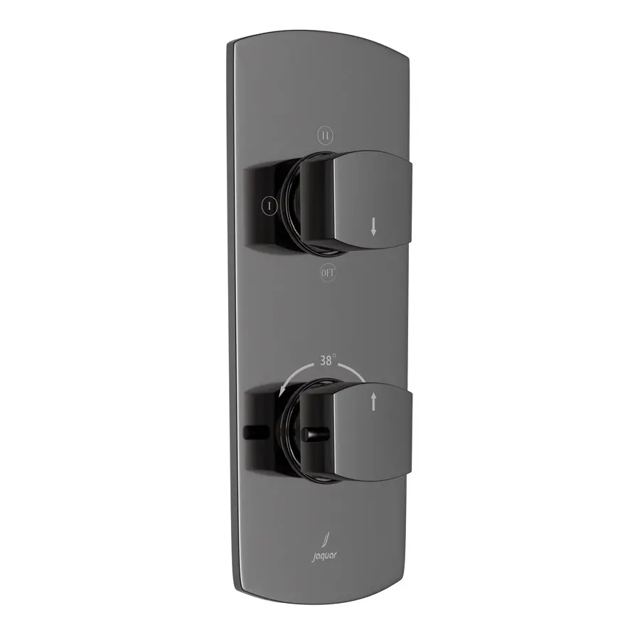 Jaquar Black Chrome Kubix Prime Aquamax 3 Outlet Thermostatic Shower Mixer