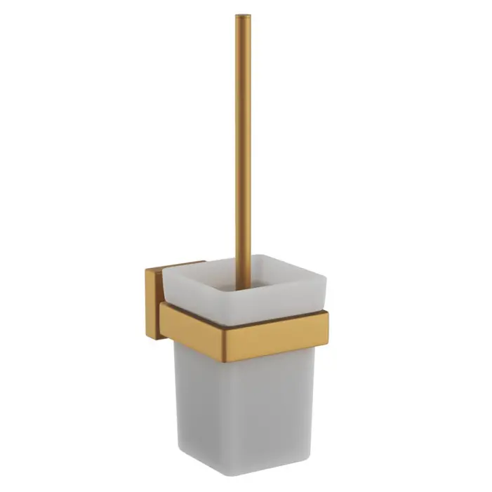 Jaquar Blush Gold PVD Kubix Prime Toilet Brush Holder