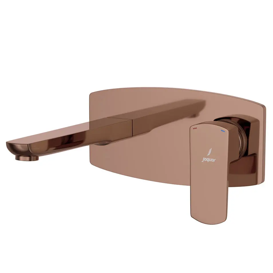 Jaquar Kubix Blush Gold PVD Prime 2 Hole Wall Mounted Basin Mixer