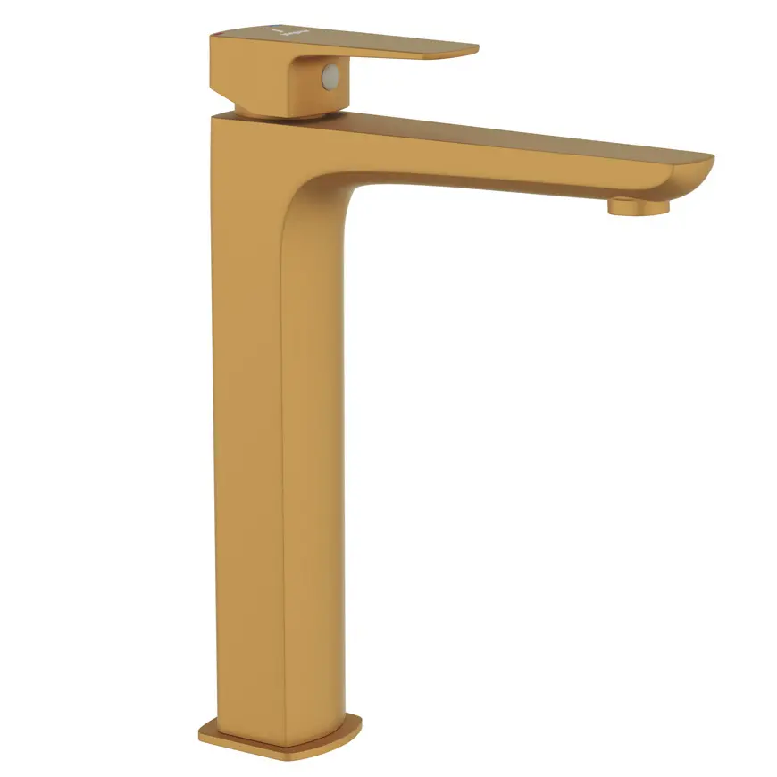 Jaquar Kubix Prime Gold Matt PVD Extended Mono Basin Mixer