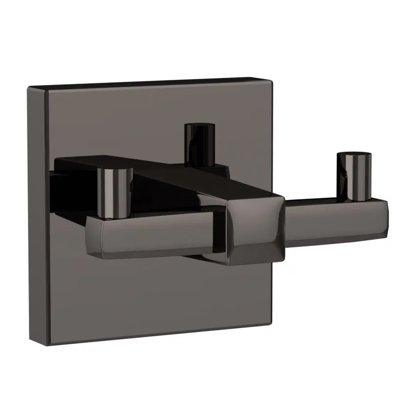 Jaquar Black Chrome Kubix Prime Double Robe Hook Image 0