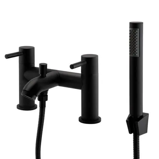 Nero Black Matt Round Bath Shower Mixer Tap
