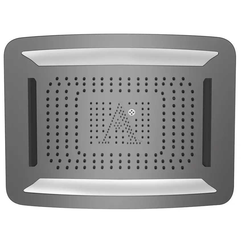 Artize Black Chrome Rainjoy 600X472mm AISI 304 stainless steel with RGB LED lights remote control
