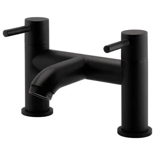 Nero Black Matt Round Bath Filler Tap