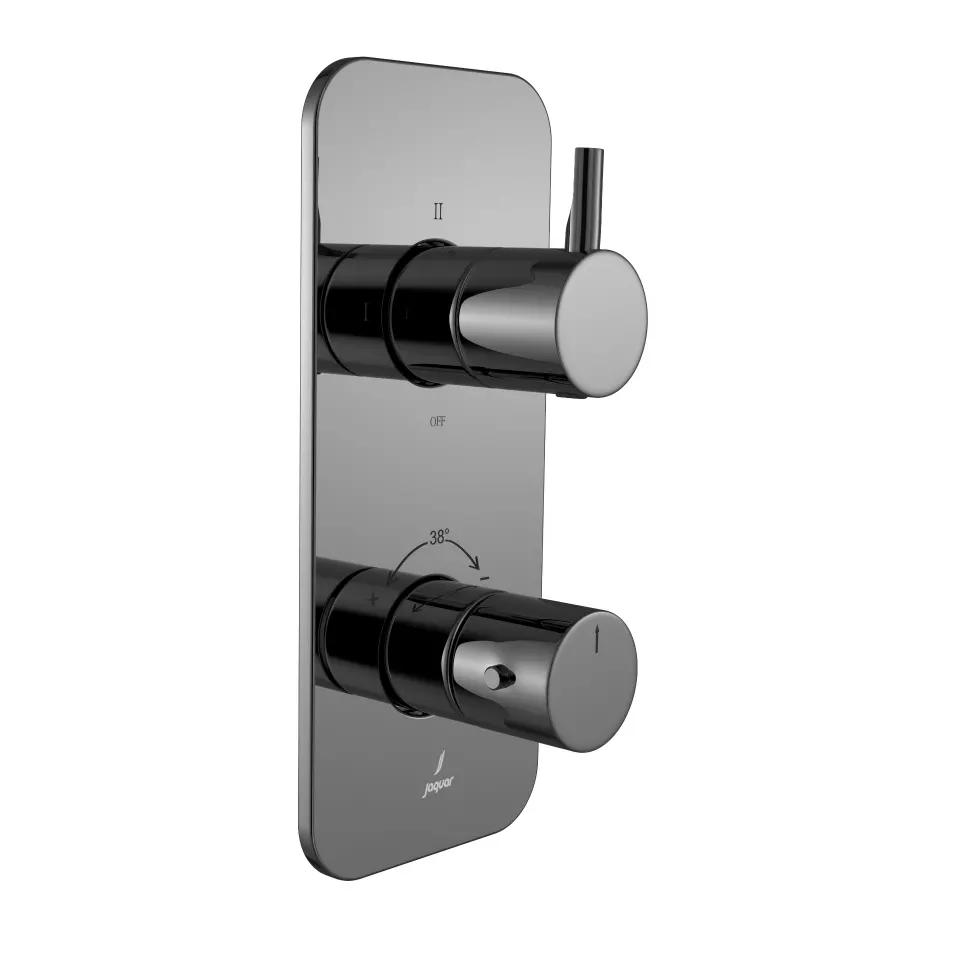 Jaquar Black Chrome Florentine Prime Aquamax 3 Outlet Thermostatic Shower Mixer
