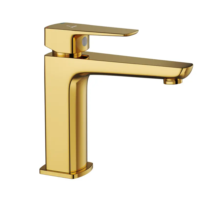 Jaquar Kubix Prime Gold Bright PVD Mono Basin Mixer