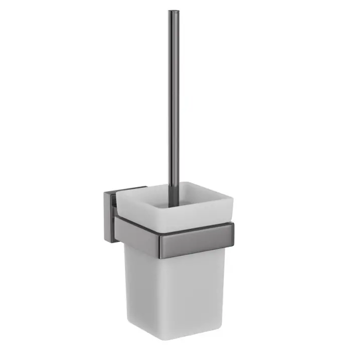 Jaquar Black Chrome Kubix Prime Toilet Brush Holder