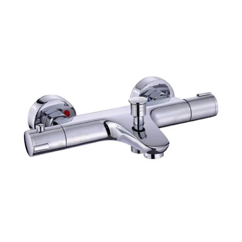 Thermostatic Exposed Bath Shower Mixer Chrome Plated