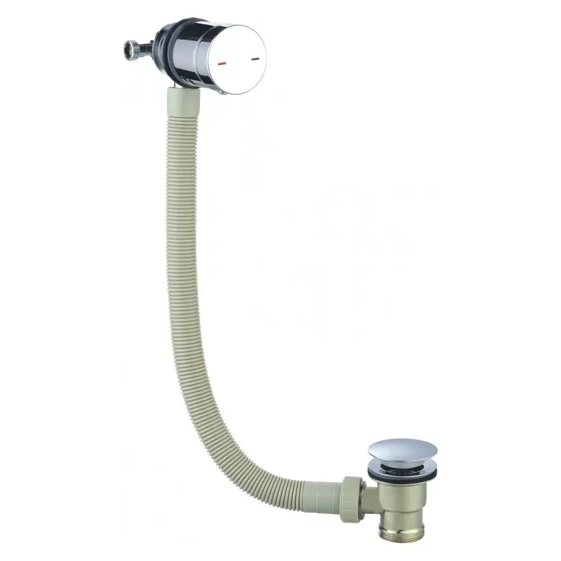 Bath Chrome Overflow Filling Valve With Waste