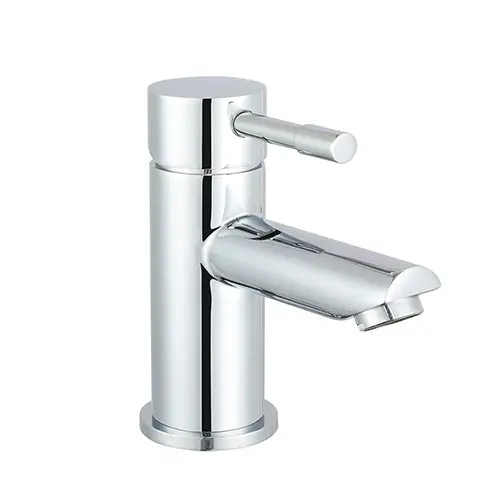 Turin Cloakroom Mini Basin Mixer With Basin Waste Chrome Plated