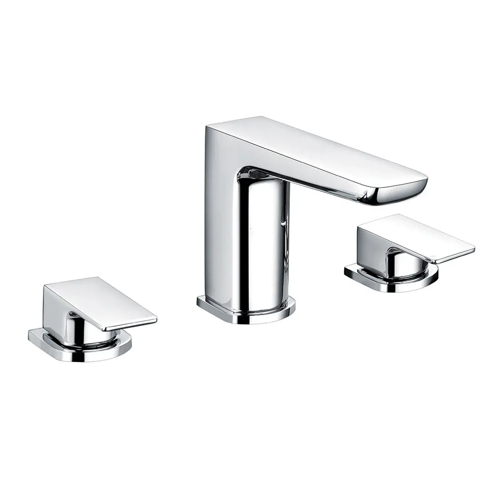 Dash Deck-Mounted 3-Hole Basin Mixer Chrome Plated