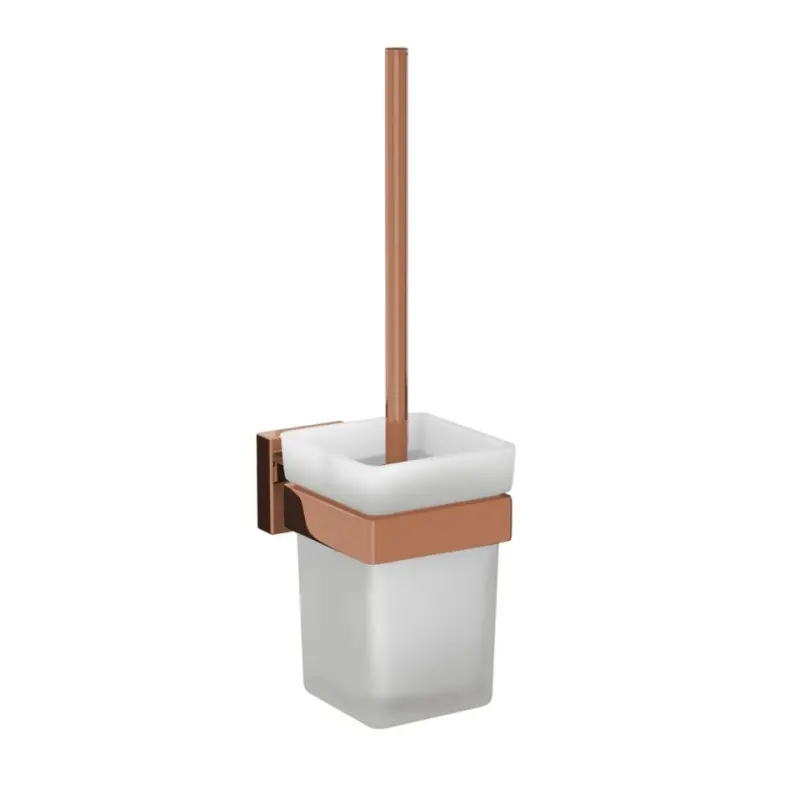 Jaquar Gold Matt PVD Kubix Prime Toilet Brush Holder