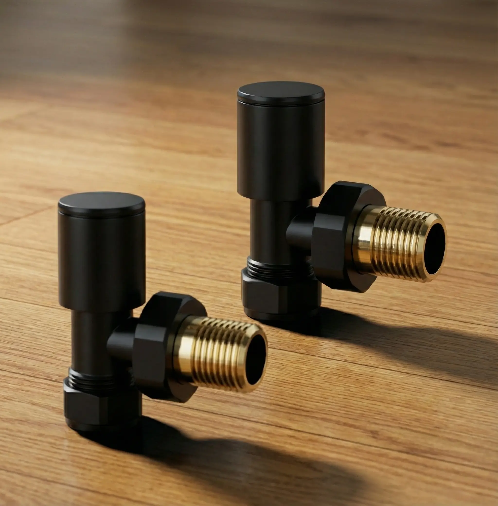 Angle Black Manual Radiator Valves