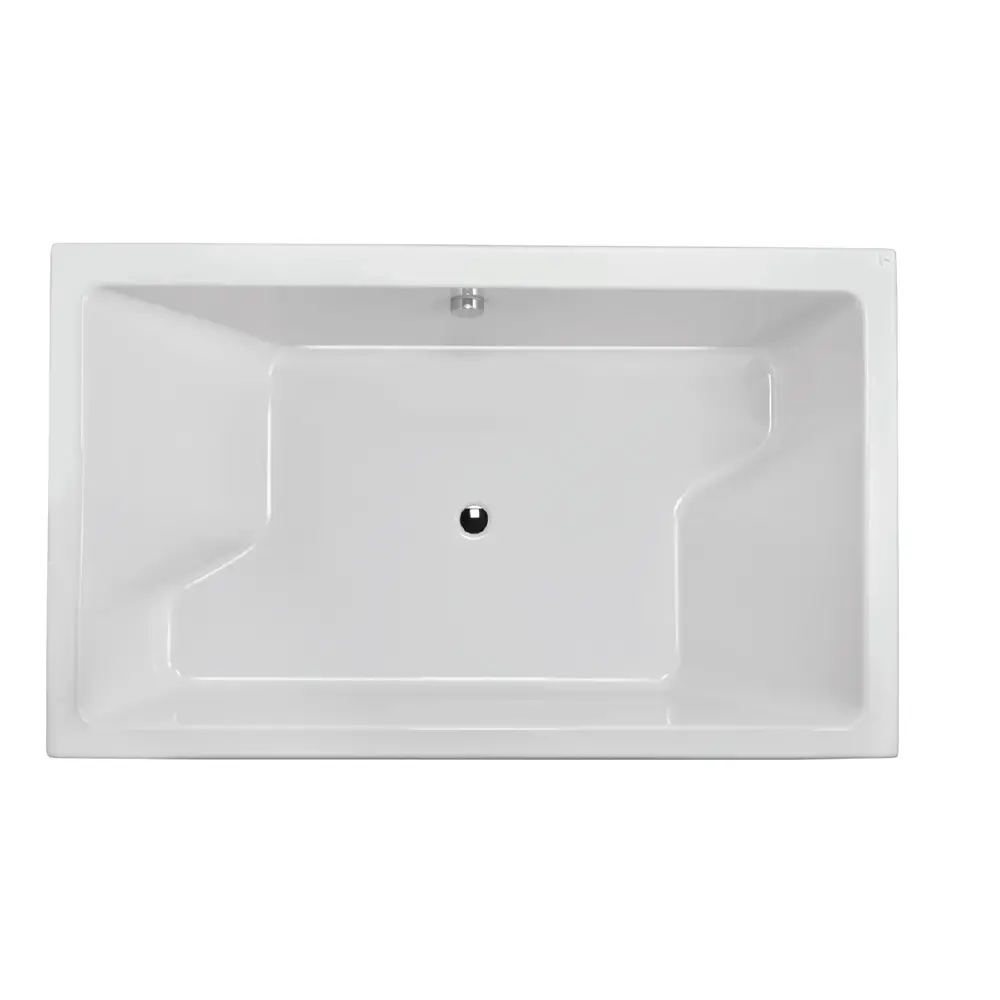 Kubix White Built-in Bathtub Large Super Deep Two-Person Inset Bath 1800X1100mm