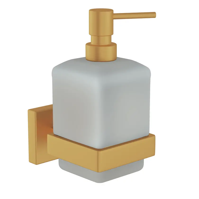 Jaquar Gold Matt PVD Kubix Prime Soap Dispenser Image 0