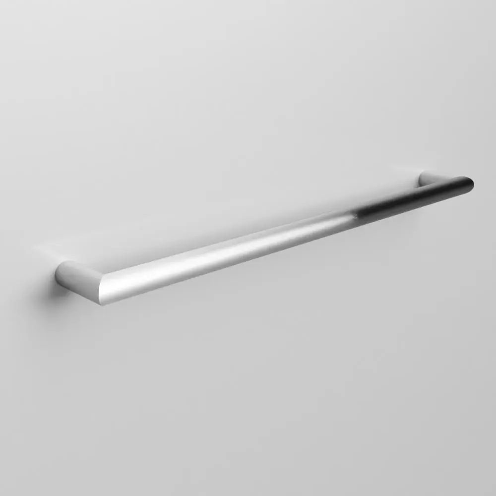 Tulsi Dual Attachment Single Bar Medium Round Towel Rail Brushed
