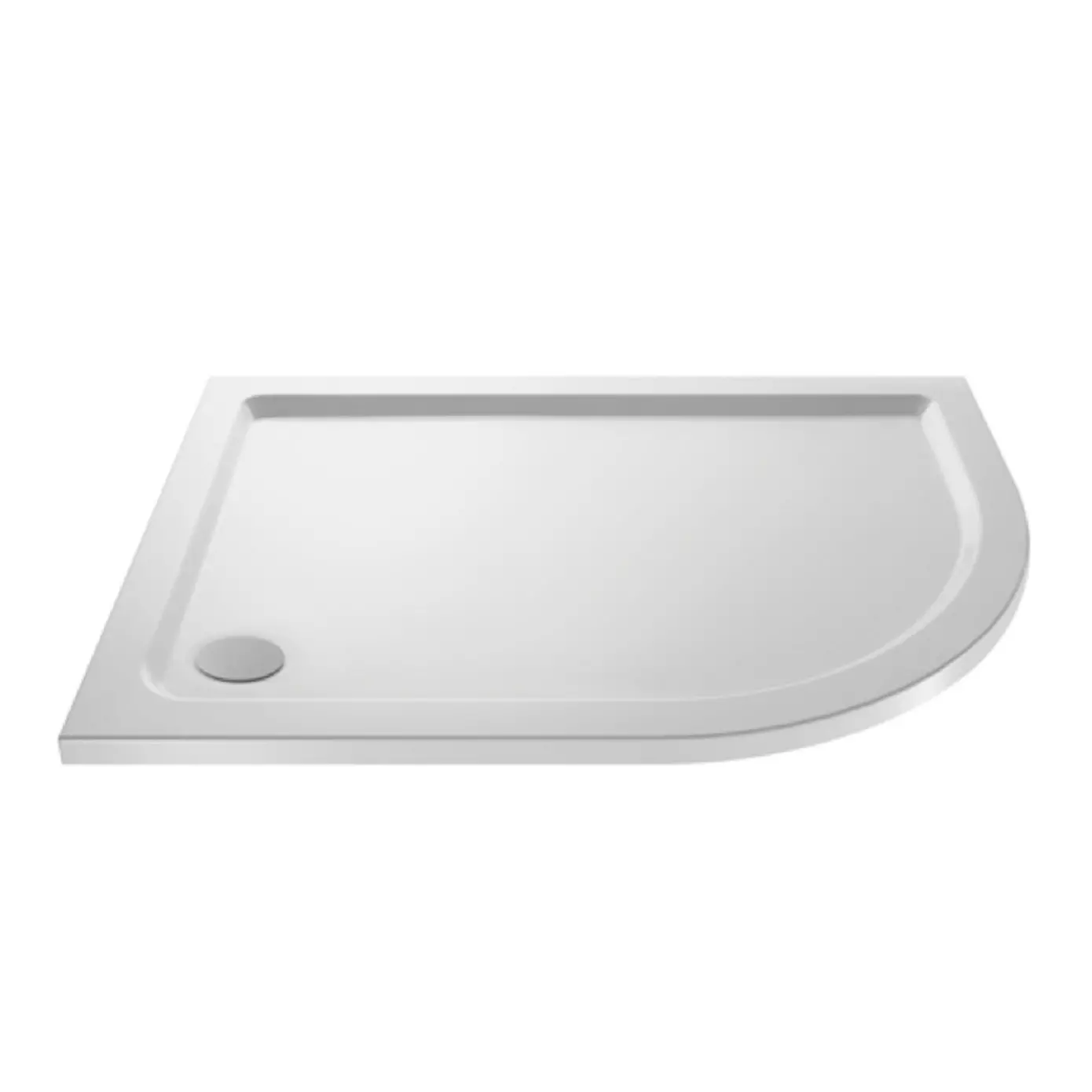 Right Hand OFF SET Quadrant White Shower Trays (1000 x 800mm)