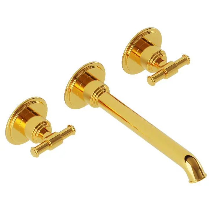 Artize VIC Gold Bright PVD Exposed Part Kit of In-wall 3-Hole Basin Mixer with Basin Spout