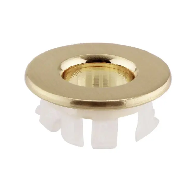 Brushed Brass Nickel Overflow Cover