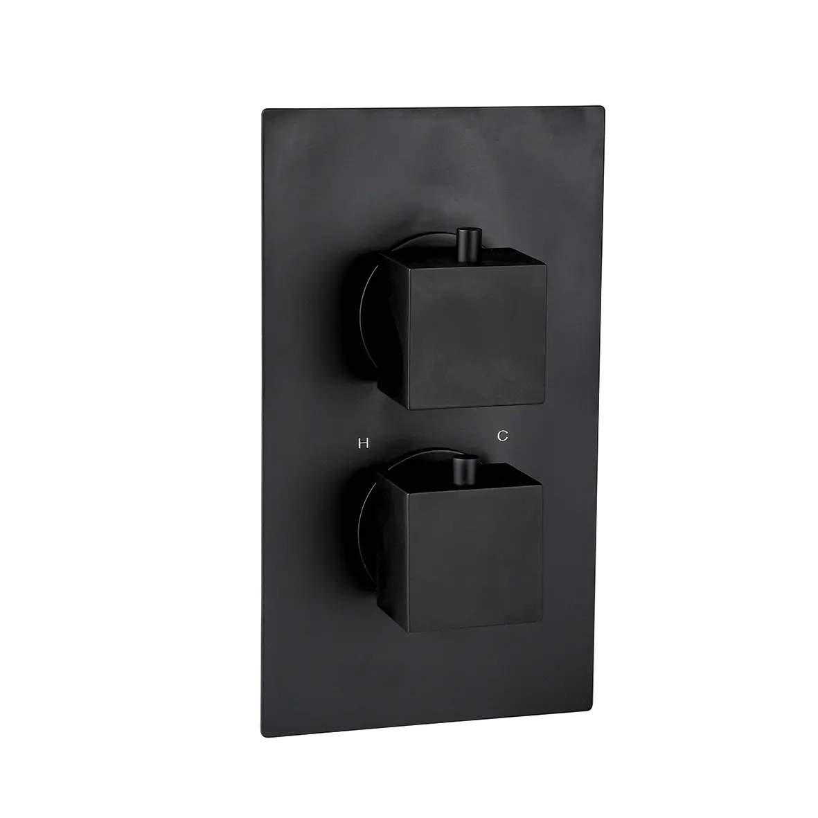 Messina One Outlet Thermostatic Concealed Shower Mixer Black Matt