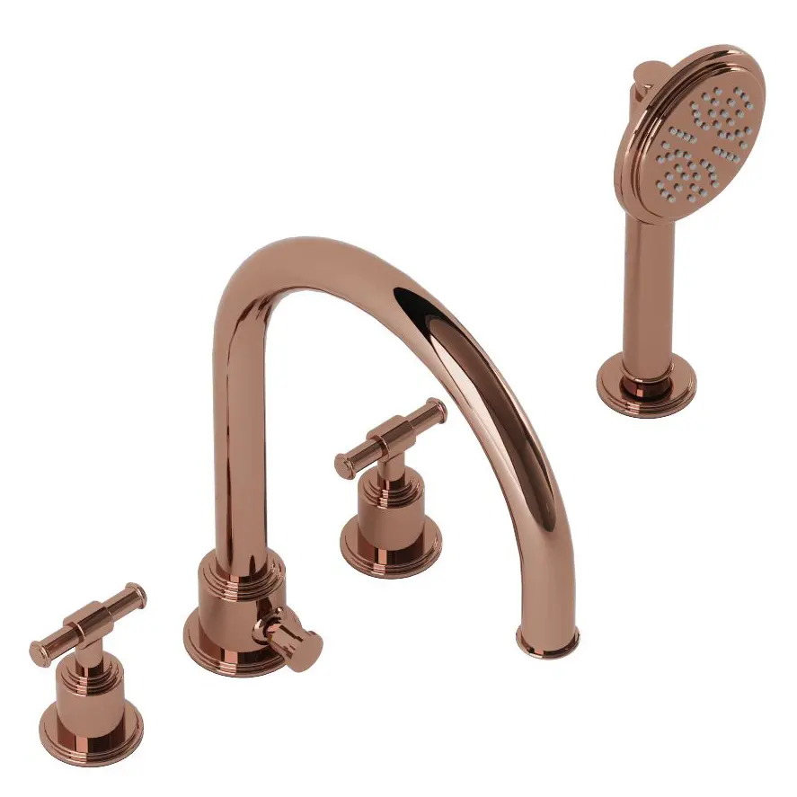 Artize VIC Blush Gold PVD 4-Hole Bath tub Shower Mixer