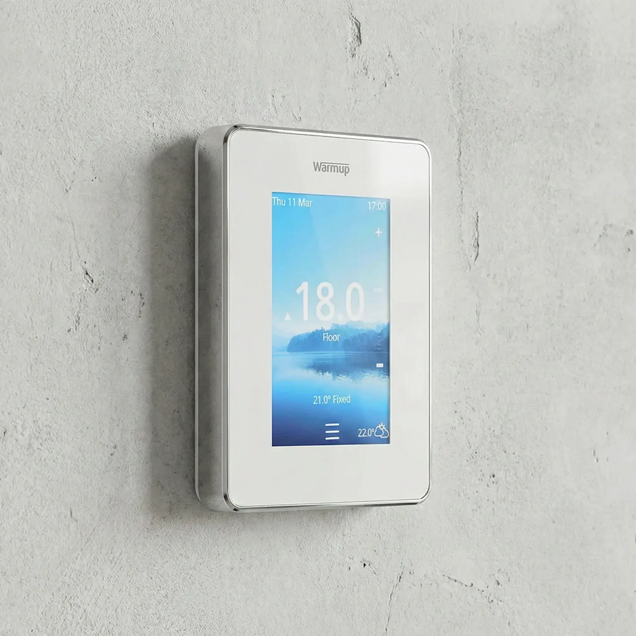 6iE Bright Porcelain Smart WiFi underfloor heating Thermostat