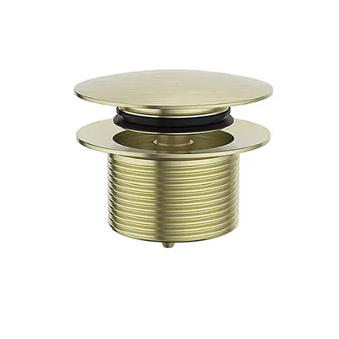 Freestanding Brushed Brass Bath Click Clack Waste