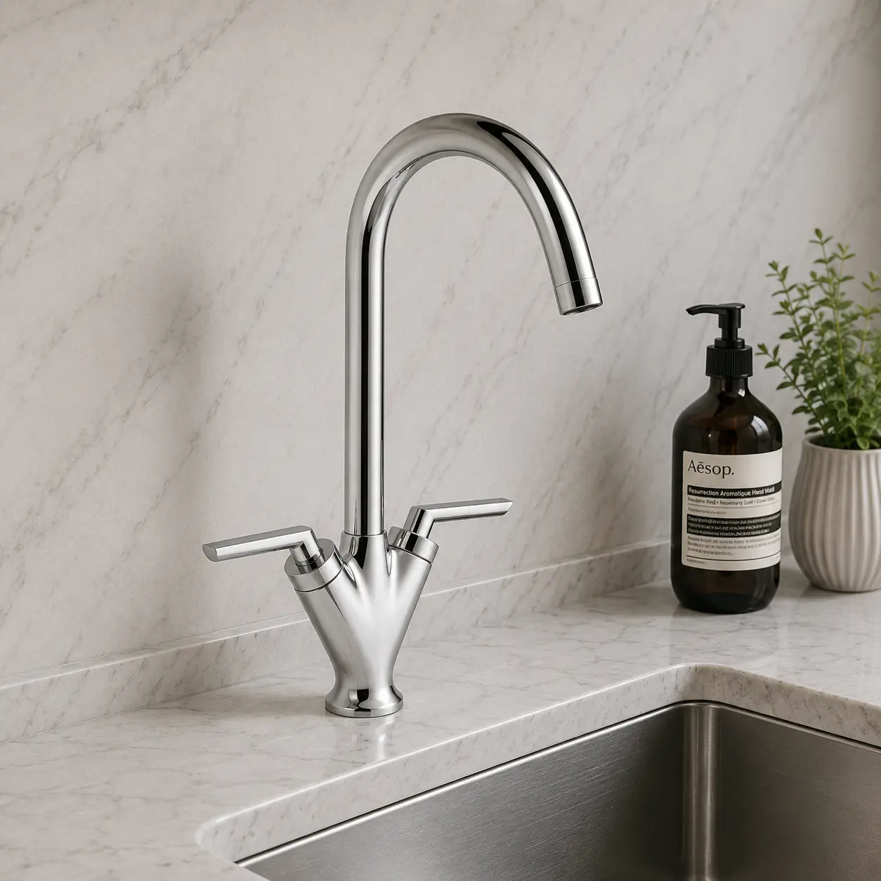 Glide Kitchen Mixer Tap Chrome