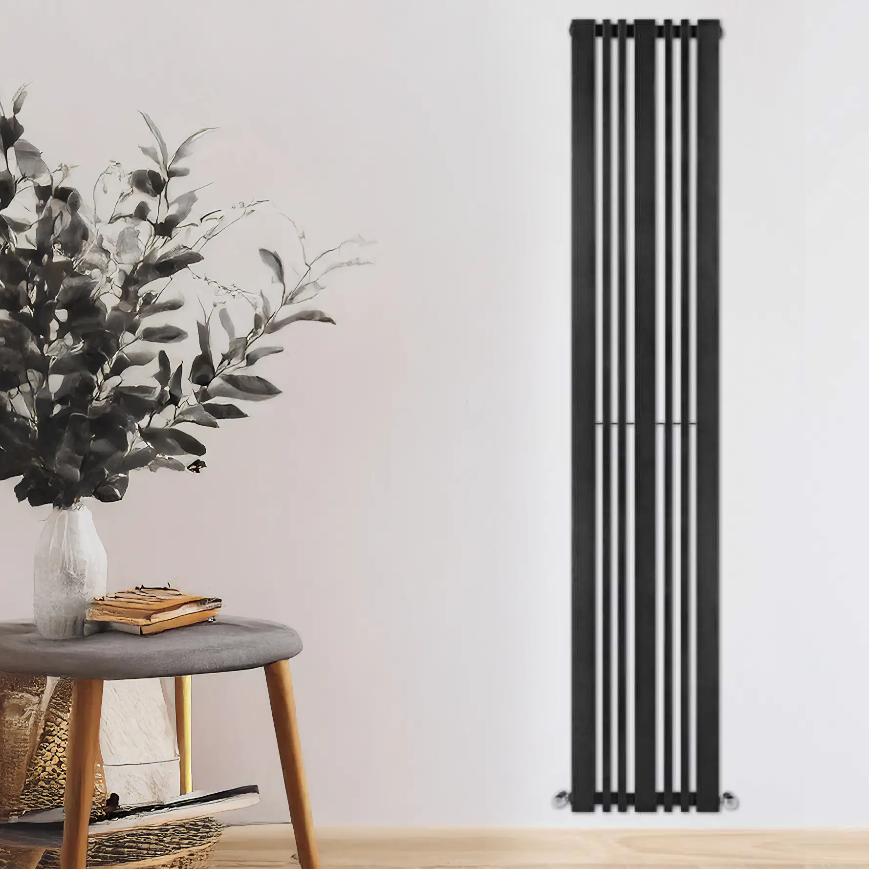 Anthracite Berlin Double Designer Vertical Column Radiator 456mm x 1800mm