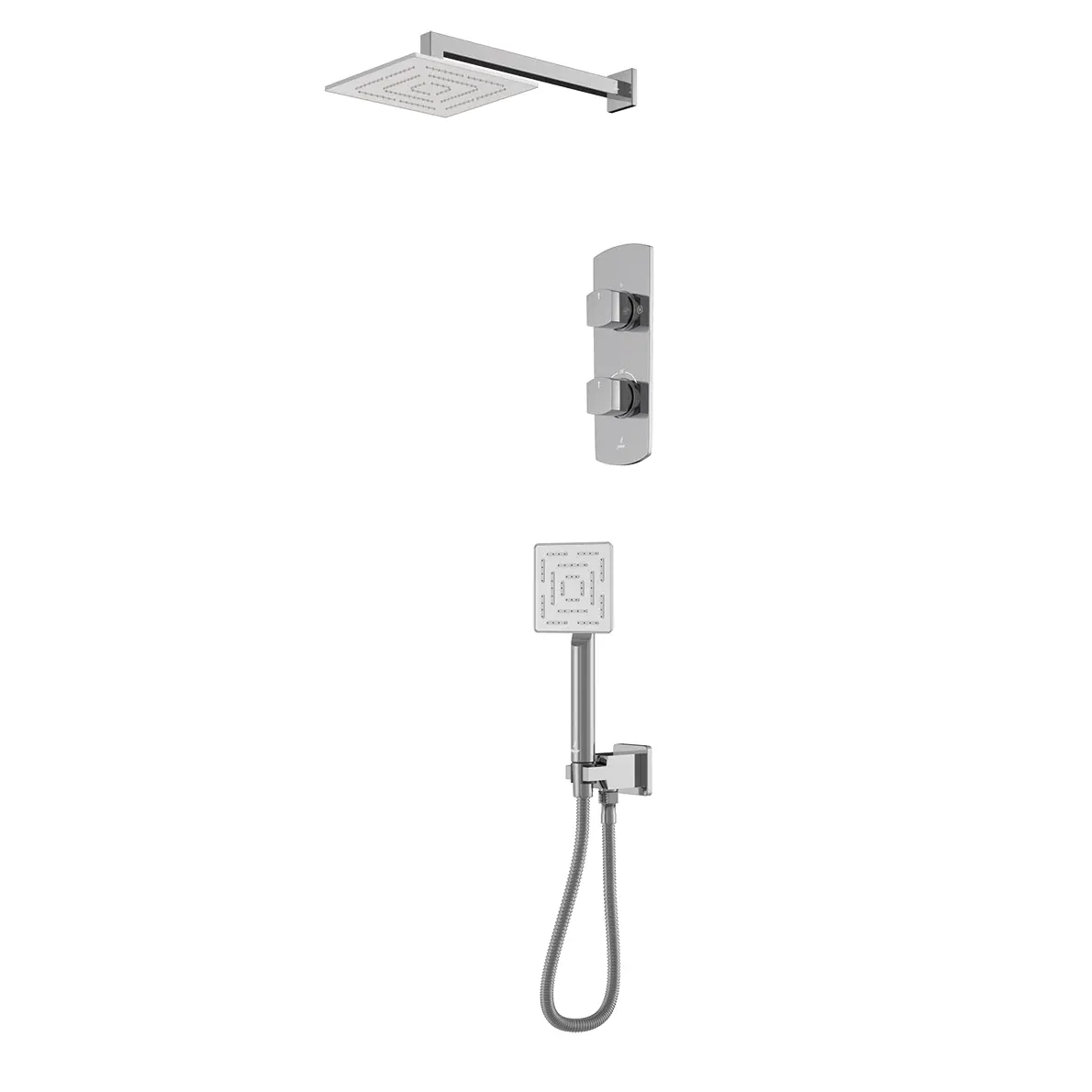 Jaquar Kubix Prime Chrome Combo of Aquamax Thermostatic Shower mixer