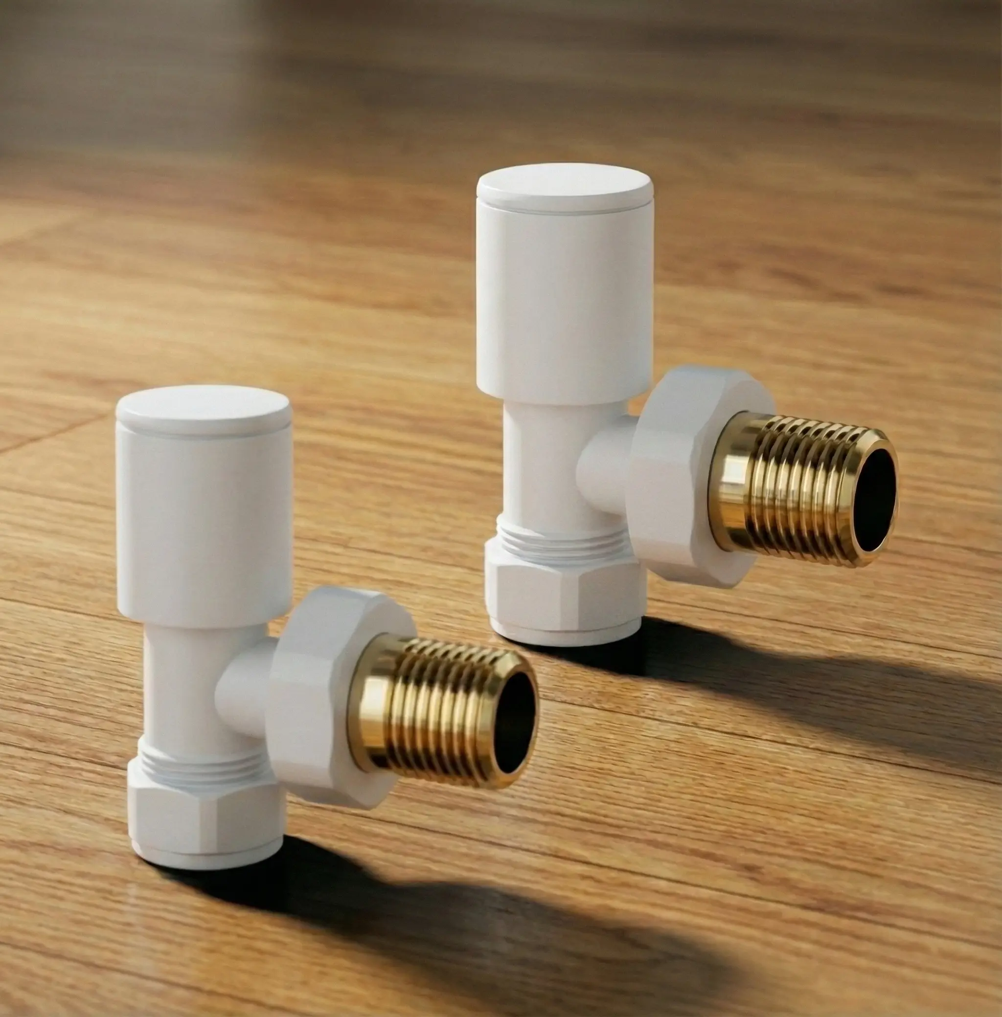 Angle White Manual Radiator Valves