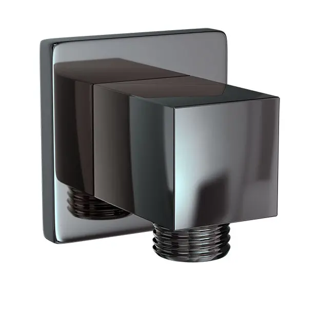 Jaquar Black Chrome Kubix Prime Wall Outlet