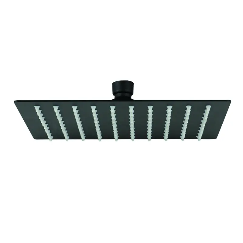 Ceiling Mounted Overhead Shower 200x200mm Black Matt