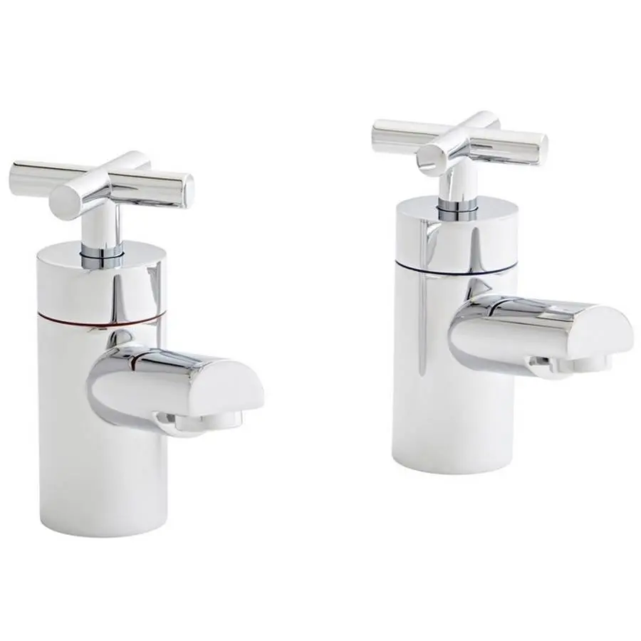 Times Chrome Pair Bath Pillar Taps